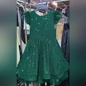 Elegant Green Kids Dress
